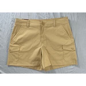 Eddie Bauer Stretch Nylon Women's 'Cargo Pocket Shorts'. Beige, 12. NWT $59.99!
